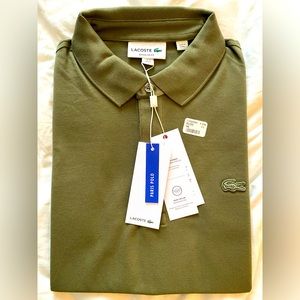 New with tags. LACOSTE POLO SHIRT/ MEN/GREEN/SIZE :M. AUTHENTIC MADE IN PERU